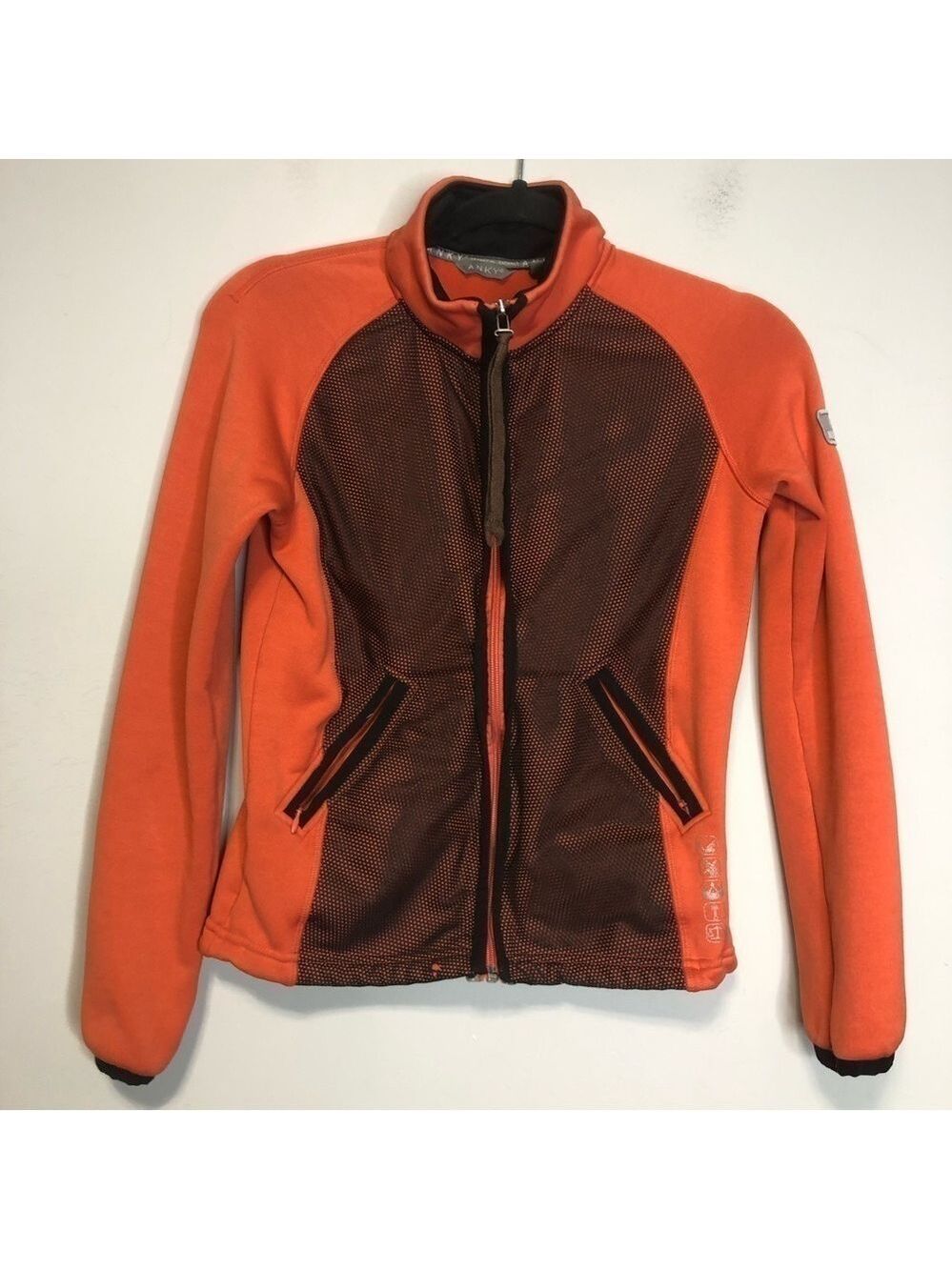 ANKY Technical Casuals Orange Softshell Fleece Lined Riding Jacket, size 4